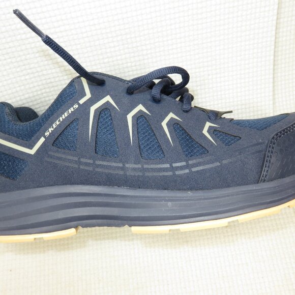 Skechers Malad II 200127 Composite Toe Work Shoes ASTM Navy/Tan Men\'s 7.5 NWT main image 7